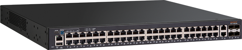 CommScope RUCKUS ICX 7150 Switch, 48x 10/100/1000 PoE+ ports, 2x 1G  RJ45 uplink-ports, 4x 1G SFP uplink ports upgradable to up to 4x 10G SFP+ with license, 370W PoE budget, basic L3 (static routing and RIP)
